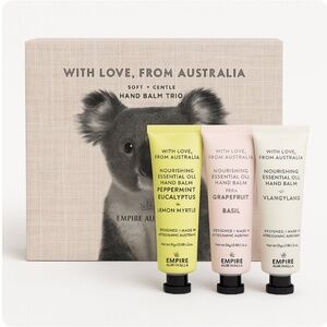 Empire Australia Hand Balm Trio Gift Set Koala Box 3pc Essential Oils Shea